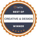 UpCity Best of Creative & Design Winner award badge